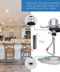 7.5 Inch LED Disk Lights Kit For Ceiling Surface Flush Mount, No Fuss Dimmable 15W Equal 100W, 5000K Daylight with extension spring hook in kitchen setting