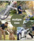 Multiple uses of Retractable Garden Hose Reel One Half Inch By One Hundred Feet, Heavy Duty Three Ply Reinforced Hose in garden