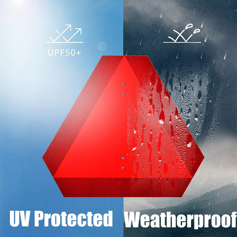Heavy Duty Aluminum Slow Moving Vehicle Triangle Sign With Reflective Surface showing UV protection and weatherproof features