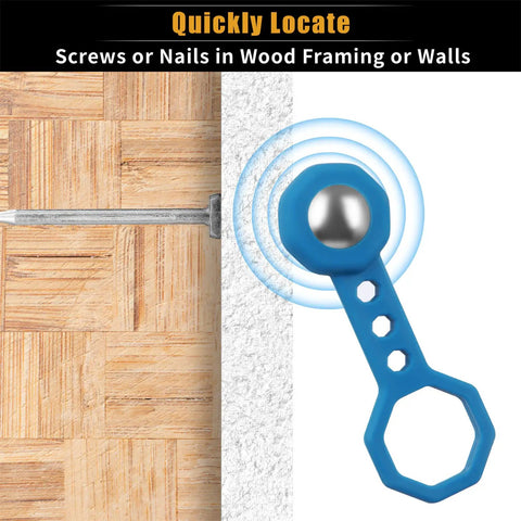 No Sweat Heavy Duty Magnetic Stud Finder Wall Scanner detects screws in wood framing or walls with a strong magnet.