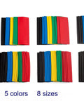 Large Size Heat Shrink Tubing Kit With 145 Pcs And 71 Ft Total Length 5 Colors And 8 Sizes displayed on white background