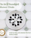 Shower Drain Hair Catcher Disposable Hair Trap For Easy Installation In Shower Drain Cover Prevents Clogs White Flower