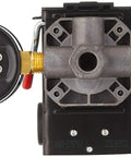Heavy Duty 26 Amp Four Port Air Compressor Pressure Switch With 0 To 200 Psi Gauge And 200 Psi Pop Off Valve 145 To 175 Psi Range Works With 110 To 230 Volt Single Or Three Phase