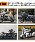 Collage of Indian Chieftain, Roadmaster, and Challenger motorcycles showcasing fit for replacement gear.