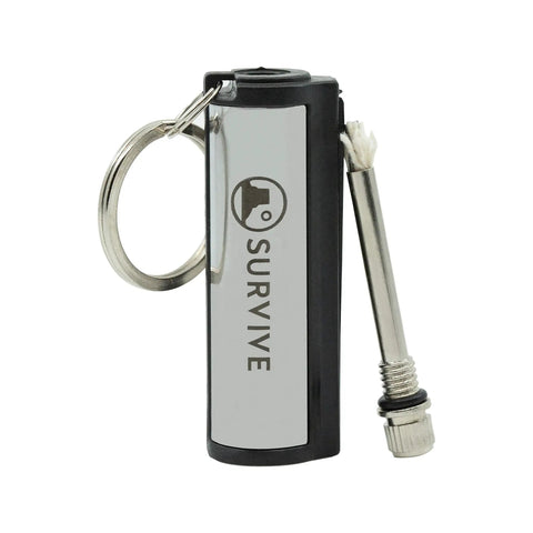 Permanent Fire Starter 5 Pack, Waterproof Metal Keychain Lighter For Camping Stoves Grills And Emergencies, metal finish