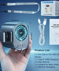 Car Clip On Fan With LED Display, 360 Degree Rotation, 199 Speed Settings, USB Rechargeable 1500mAh Battery