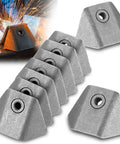 Beefy Weld On Tabs Kit With 12 Pcs 1/4 Turn Fasteners And 1/4-20 Thread, Gauge Steel Mount Plates, 1/8 Inch Thick For Heavy Duty Reinforcement In Metal Processing And Fabrication Projects, welded tabs