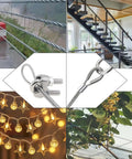 Beefy Heavy Duty Eighteen Piece Three Sixteenth Inch Wire Rope Accessory Kit With cable clips and thimbles in installation settings