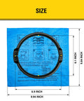 Reusable Blue Cloth Filter With Clamp Ring 19-1500 For 5-6 Gallon Wet Dry Vacs, Filter Bag Compatible With SL18143, showing dimensions