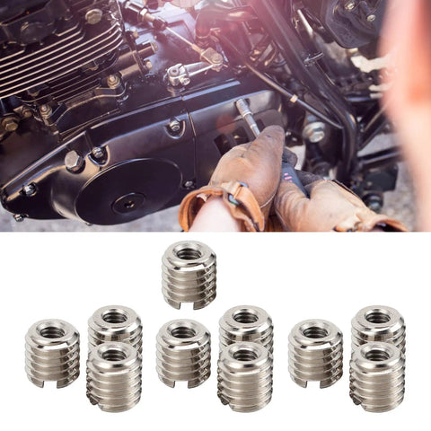 Top 10Pc Reducing Nut Thread Insert Kit Made From Durable 303 Stainless Steel Fix Stripped Holes Like A Pro In Cars And Machinery With Strong M4x0.7 Female By M8x1.25 Male Fit For Any Heavy Duty Repair Job Right Now, 8mm inserts