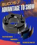 3 Inch Front Leveling Lift Kit For 2004 Through 2026 Ford F150 Strut Mount Spacer showing aircraft-grade aluminum construction and design.