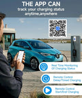 Heavy Duty Type Two Electric Vehicle Charging Cable Six Meters Long With Adjustable Amperage Up To Thirty Two Amps charging EV in use.