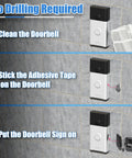 Acrylic Do Not Disturb Doorbell Sign No Soliciting For Front Door Fits Any Doorbell Easy Install Pack Of 2 installation steps
