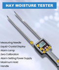 Portable Hay Moisture Meter With Backlit Digital Display ATC Compatible Instant Moisture Reading For Hay Bales
