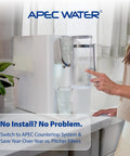 APEC countertop reverse-osmosis water filter with faucet and 6-stage filtration