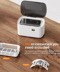 Ultrasonic Jewelry Cleaner 600ml Sonic Cleaner With Digital Timer For Eyeglasses, Rings And Silver Jewelry, accessories included