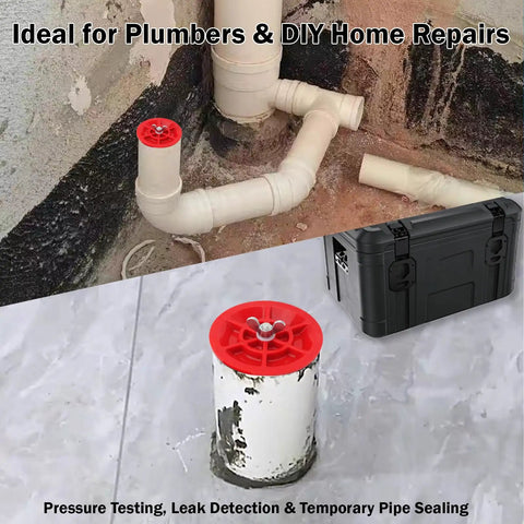 Pro Grade Mechanical End Of Pipe Gripper Test Plugs Set 3 Inch And 4 Inch Sewer Drain Plugs For PVC ABS Cast Iron Pipes Sealing And Pressure Test Tools 2 Pack For Residential And Commercial Plumbing on PVC pipe