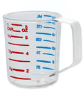 Bouncer Clear Measuring Cup One Cup And Quarter For Wet Or Dry Ingredients Durable Polycarbonate Crystal Clear Readings
