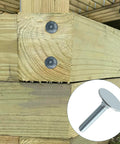Elevator bolts installed in lumber, flat countersunk head, steel zinc-plated, 1/4-20 x 1-1/2 in, 20 pcs