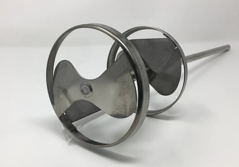 PS-1 1/2 Shaft Stainless Steel Mixing Blade For 5-10 Gallon Mixers With Vortex Action
