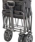 Collapsible Folding Outdoor Utility Wagon With Large Capacity And Easy Setup, Heavy Duty Foldable Wagon, folded view