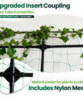 8.8 Foot Leanto Garden Trellis No Drill Design That Leans Against Walls For Climbing Plants PE Coated Galvanized Steel Plant Support