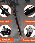 Rear Driveshaft Assembly For Honda Ridgeline Crew Cab Pickup 2006 2014 3.5L AWD Replacement Driveshaft OE 40100SJCA03 40100SJCA04 Fitment Easy Install And Durable Design For Smooth Power Transfer, black steel shaft close-up