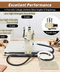 4 Axis Router Engraver USB CNC 6090 2.2KW Spindle Milling Drilling Machine, aluminum base, round rails, remote controller