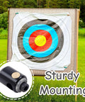 Stainless Steel Compound Bow Stabilizer Adapter Quick Disconnect Mount accessory with target backdrop