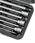 Beefy Extra Long Hex Bit Socket Set Three Eighths Inch Drive Deep Reach Allen Sockets 3mm To 10mm S2 Steel CrV Bits in case