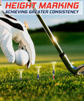 Used in golf, the unbreakable three and a quarter inch transparent acrylic golf tees with big cup and eight prongs shown in use.
