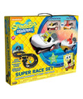 Eight Feet Of Track SpongeBob Hot Rod Boat Slot Car Race Set With Dual Player Racing Lap Counter Three Track Layouts