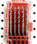 Woodworking Tapered Countersink Drill Bit Set, 10 Piece Pack With Five 11/64 Inch And Five 3/16 Inch Bits, Includes Durable Plastic Case