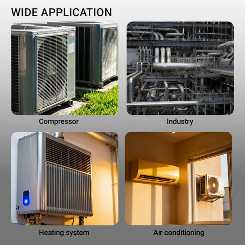 Wide application of Two Pole 40 Amp AC Contactor With 24V Coil in compressors, industry, heating systems, and air conditioning.