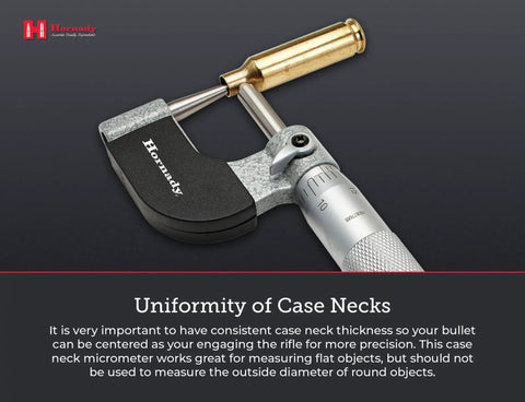 Vernier Ball Micrometer 050059 For Case Neck Thickness, Precision To 0.0001 Inch with cartridge demonstration