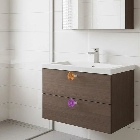 Bathroom vanity with Four Piece Door Knob Molds For Epoxy Resin, DIY Crystal Silicone Casting Kit, polygonal handles