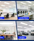 Lit 1x4 LED Flat Panel Light 4800 Lumens 48W Dimmable Edge Lit Ceiling Fixture for kitchen garage office laundry room