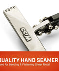 Close-up of Six Inch Straight Handle Hand Seamer for sheet metal bending and flattening, features ergonomic grip and durable construction WS6N.