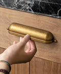 Antique Brass Cup Drawer Pulls For Cabinets Zinc Alloy 3 Inch Hole Center Bin Cup Pulls 6 Pack Cabinet Hardware Easy Install Handles
