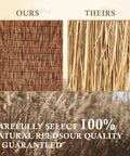 Comparison of our brown 6 ft reed fencing roll 16.4 ft long outdoor privacy screen with competitors' product quality.