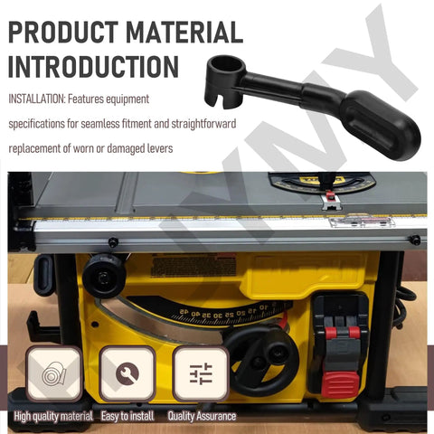 Built Tough Table Saw Rail Lock Lever Replacement Replaces Part Number 5140032-23 on DeWalt saw with black lever design.