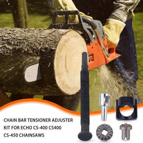 Chain Bar Tensioner Kit For Echo CS400 CS450 Chainsaws Replacement Parts V651000001 V651000011 in action