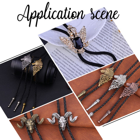 3 Sets Iron Bolo Tie Findings Kit with Sterling Silver Plated End Caps Textured Round Slides Black Cord Jewelry Making
