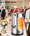 Beefy 100 Cup Commercial Coffee Urn With 1300W Quick Brew Heavy Duty Stainless Steel Double Wall Industrial Electric Percolator in catering setting