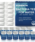 Coliform Bacteria Water Test Kit 12-Pack Super Sensitive For Well Water Tap Pool Spring Pond Lake Drinking Quality Tester DIY.