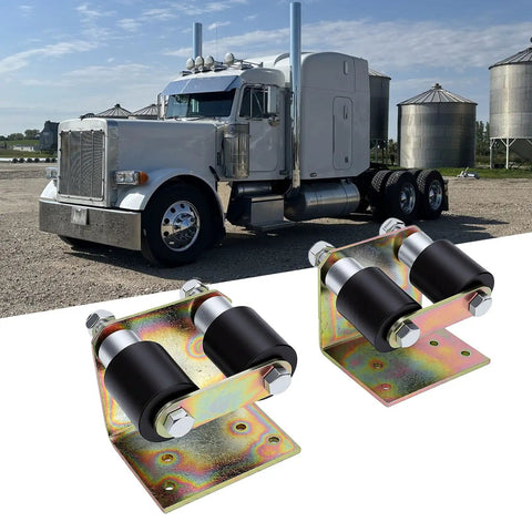 Lower Roller Bracket Bundle Kit With Rollers And Hardware For 379 Trucks Driver And Passenger Side Direct Fit Easy Install