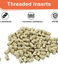 100 Pcs M3 Brass Heat Set Threaded Inserts For 3D Printing M3x5.7x4.6 Size Knurled Nuts With Hardcore Hardness, Corrosion Resistant Finish, Bulk Pack For DIYers And Makers