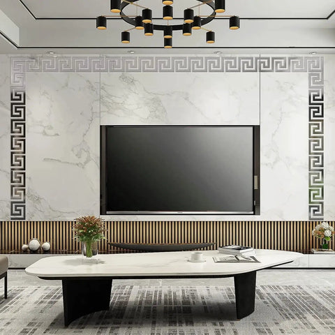 50 Piece Silver Mirror Tiles Peel And Stick For Bathroom Decor Removable 3D Acrylic Mirror Wall Decals For Living Room Frame