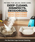 Heavy Duty Steam Rig Knocks Grease And Stuck On Dirt Right Off 2500W High Temp High Pressure Steam Washer cleaning pet bed.