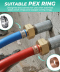Heavy Duty Solid Brass Garden Hose Adapter Swivel Connector From One Half Inch PEX Barb To Three Quarter Inch GHT Female For Lawn Irrigation Boat RV Water Systems No Tools Needed For Easy Setup Leakproof 360 Degree Swivel, PEX ring and crimp rings